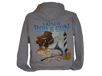 gray frisco rod and gun sweatshirt