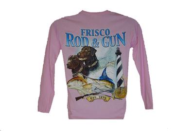 frisco rod and gun womens 2 dogs long sleeve t shirt