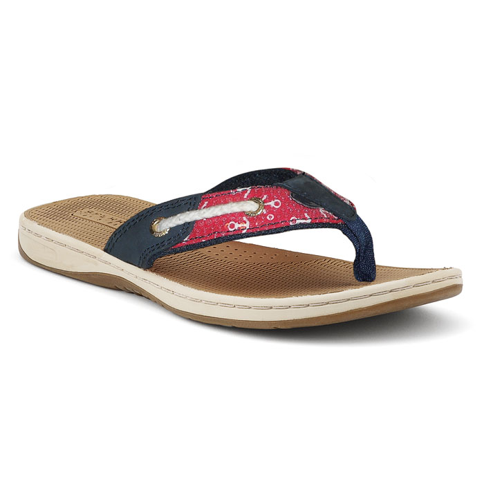 sperry seafish navy red