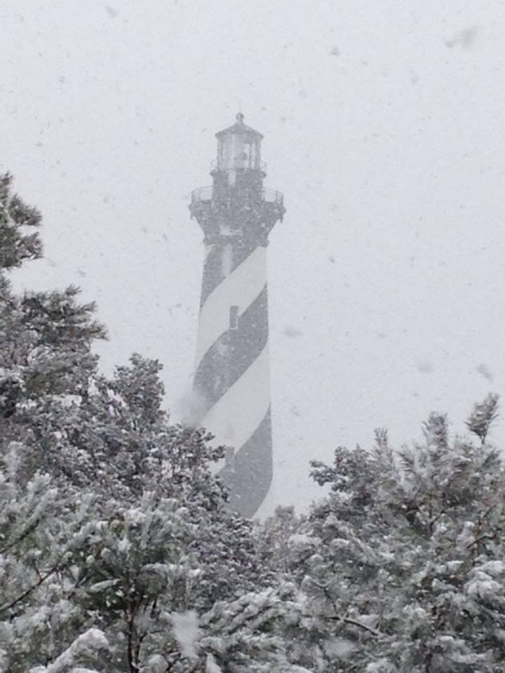 Cape Hatteras Lighthouse in the Snow