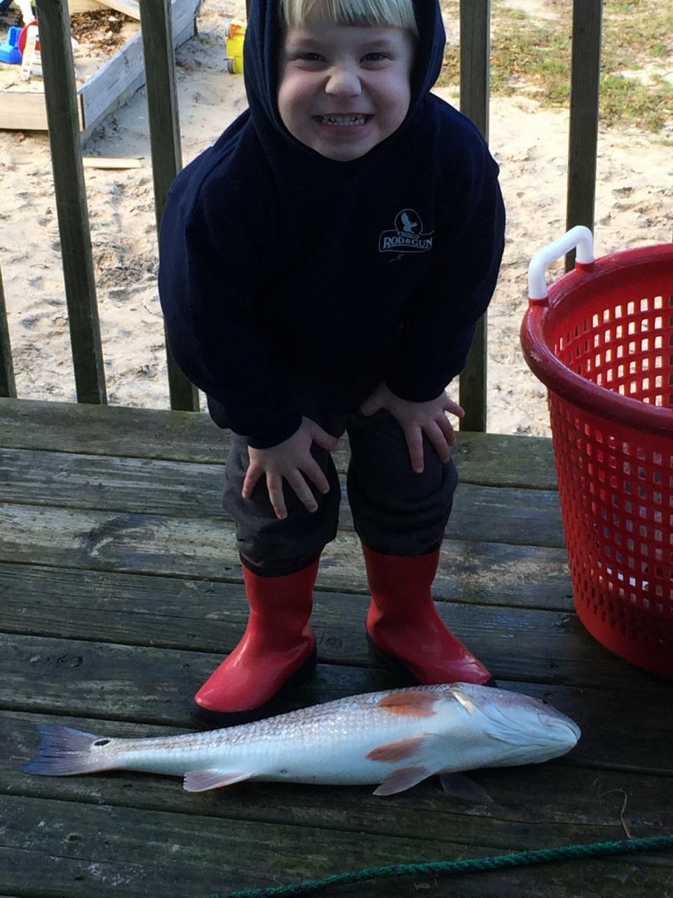 puppy drum on Frisco beach