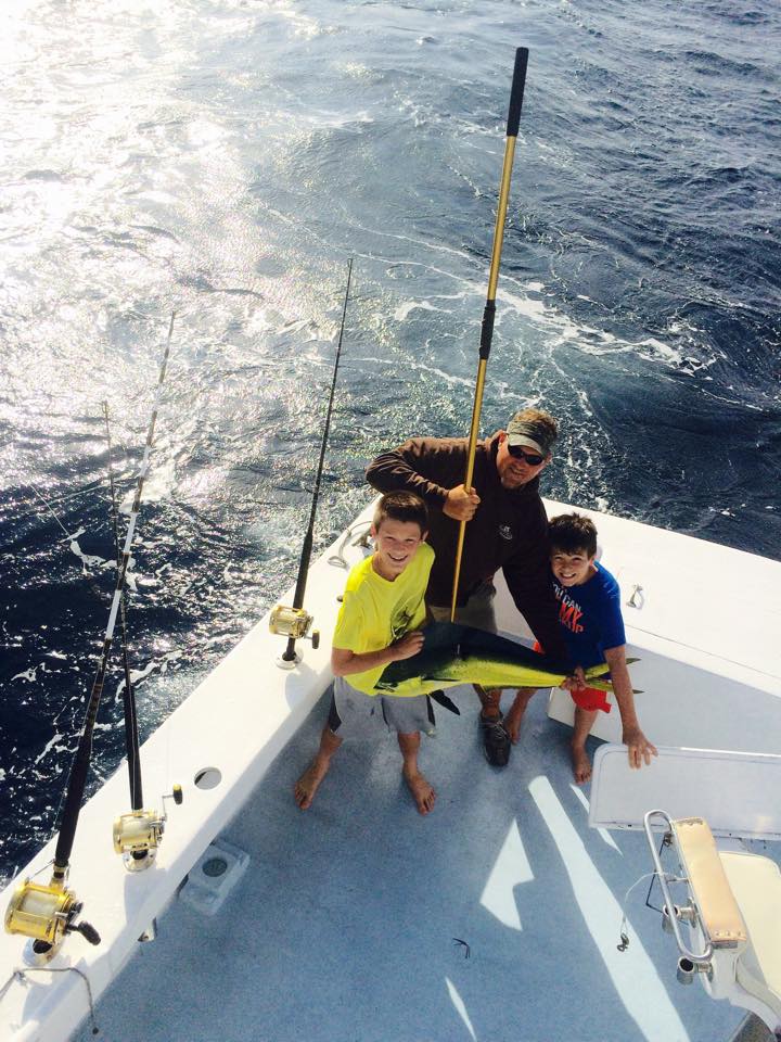 Hatteras Blue Sportsfishing, boys and a dolphin