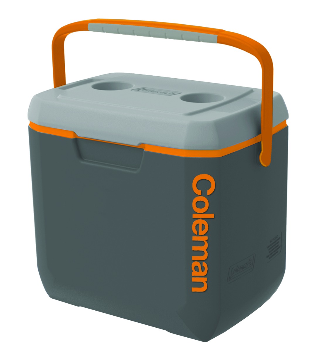 coleman 28 gray orange cooler